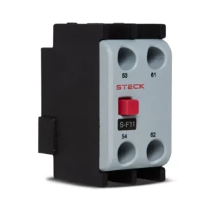 BLOQUE DE CONTACTO AUXILIAR STECK SF11, FRONTAL, 1 NA + 1 NC PARA CONTACTOR SK1