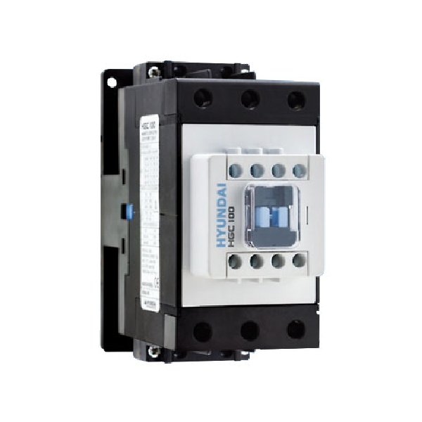 CONTACTOR MAGNÉTICO HYUNDAI HGC100C 22NS A220 – 100 A, 3 POLOS, BOBINA 220 V AC