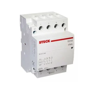 CONTACTOR MODULAR STECK SDM40A – 4 POLOS, 40 A, BOBINA 230 V