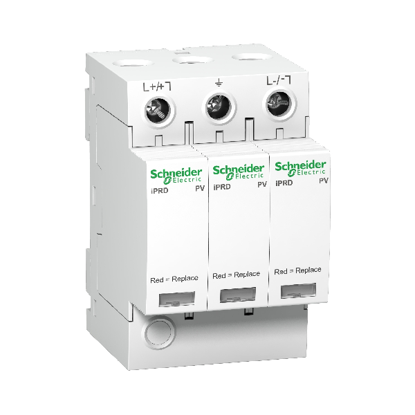DESCARGADOR DE SOBRETENSIONES SCHNEIDER ELECTRIC ACTI9 IPRD-DC A9L40271 – TIPO 2, 2P, 800 V DC, PARA FOTOVOLTAICO
