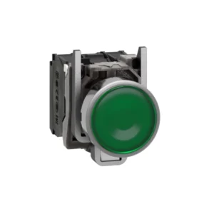PULSADOR LUMINOSO HARMONY XB4 VERDE METALICO Ø22MM 24V 1NA+1NC