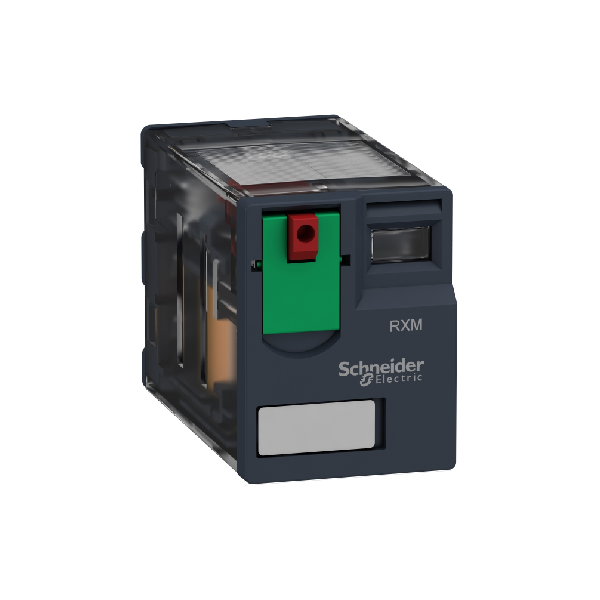 RELE MINIATURA SCHNEIDER RXM4AB1P7 4CO 6A 230V AC CON BOTON DE PRUEBA