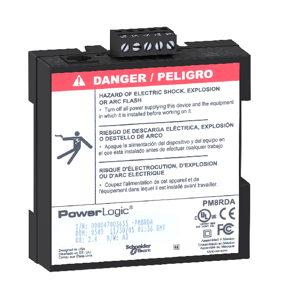 ADAPTADOR DE PANTALLA REMOTA SCHNEIDER POWERLOGIC PM8RDA PARA SERIE PM800